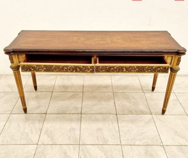 MESA LIBRO ESTILO FRANCES LUIS XVI PATINA Y LUSTRE MESA DE COMEDOR. COD: 90701 - Image 5