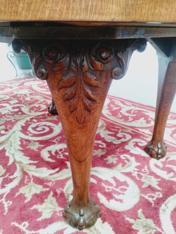 MESA DE COMEDOR ANTIGUA ESTILO INGLES CHIIPENDALE EN ROBLE. COD: 91011 - Image 7