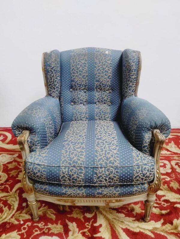 2 SILLONES ESTILO FRANCES LUIS XVI BERGER PATINA ORIGINAL. COD: 91006 - Image 4