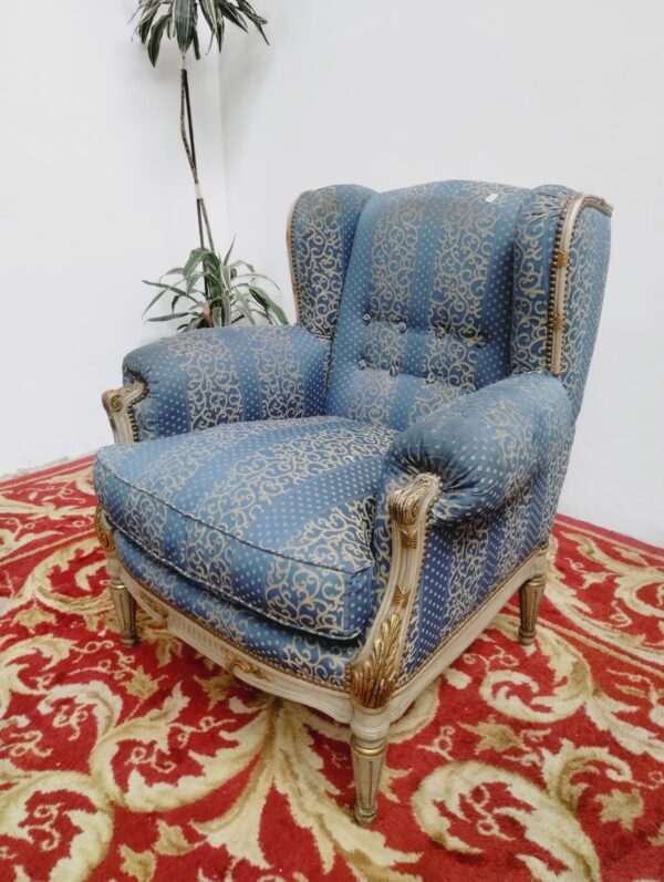 2 SILLONES ESTILO FRANCES LUIS XVI BERGER PATINA ORIGINAL. COD: 91006 - Image 7