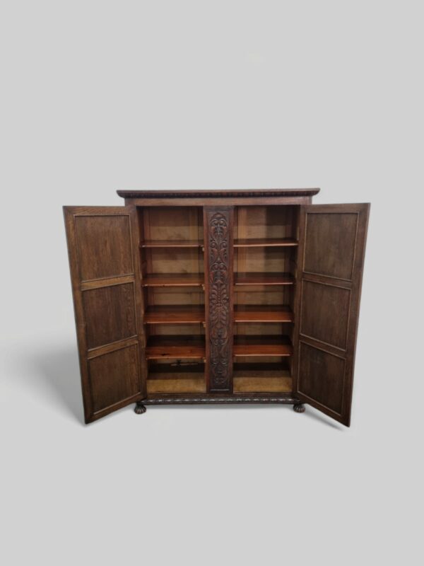 MUEBLE ANTIGUO ARMARIO COLONIAL ESPAÑOL EN ROBLE TALLADO. COD: 91203 - Image 6