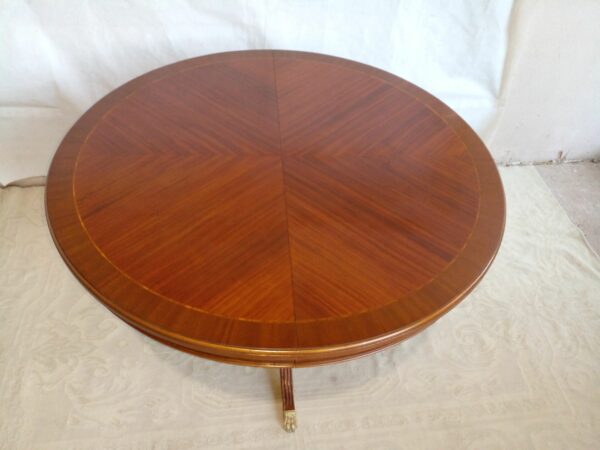 MESA DE COMEDOR ESTILO INGLES EN CAOBA CON TABLA DE ALARGUE. COD: 90703 - Image 4