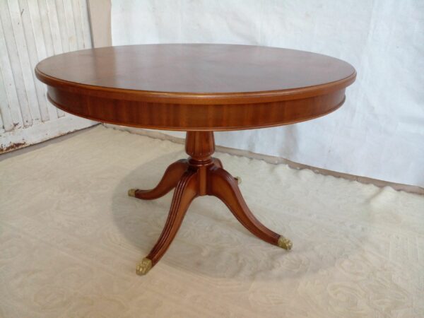MESA DE COMEDOR ESTILO INGLES EN CAOBA CON TABLA DE ALARGUE. COD: 90703 - Image 5