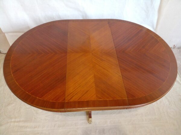 MESA DE COMEDOR ESTILO INGLES EN CAOBA CON TABLA DE ALARGUE. COD: 90703 - Image 9