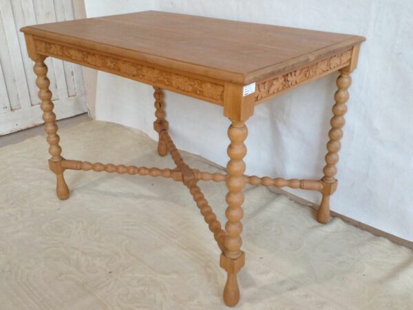 MESA DE SALA ANTIGUA DE ROBLE LAVADO ESTILO JACOBINO. COD: 74804 - Image 7