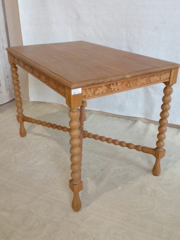 MESA DE SALA ANTIGUA DE ROBLE LAVADO ESTILO JACOBINO. COD: 74804 - Image 8
