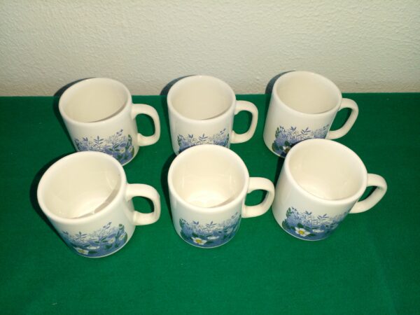 SET DE 6 TAZAS JARRITOS PARA CAFÉ VINTAGE FLORES MARGARITAS. COD: 70112 - Image 3