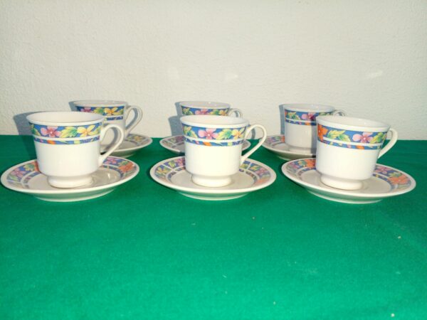 JUEGO EN SET DE 6 TAZAS PARA CAFE PORCELANA CHINA. COD: 34326 - Image 4