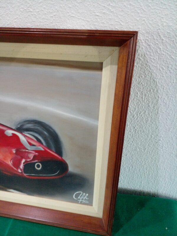 CUADRO AL OLEO PINTOR ENTRERRIANO FABRICIO ULRICH, TITULADO FANGIO 1957. PRECIO US$ 250 - Image 6