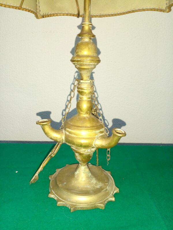 LAMPARA DE ACEITE ANTIGUA DE BRONCE. COD: 91812