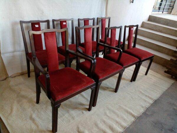 JUEGO DE 6 SILLAS Y 2 SILLONES DE CABECERA SELLADOS NORDISKA KOMPANIET. COD: 92203 - Image 4