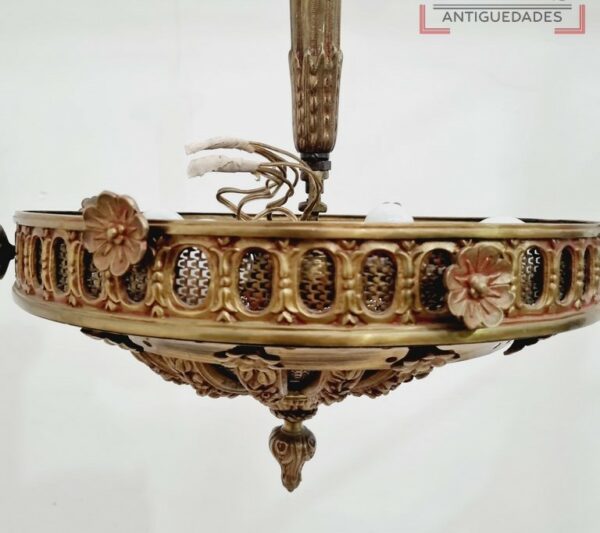 COLGANTE ANTIGUO ESTILO IMPERIO FRANCES EN BRONCE PIEZA DE COLECCION. COD: 91404 - Image 6