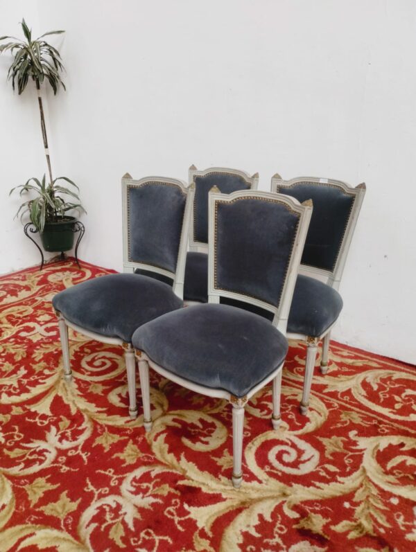SILLA ANTIGUA ESTILO FRANCES LUIS XVI 4 SILLAS FRANCESAS. COD: 91008 - Image 2
