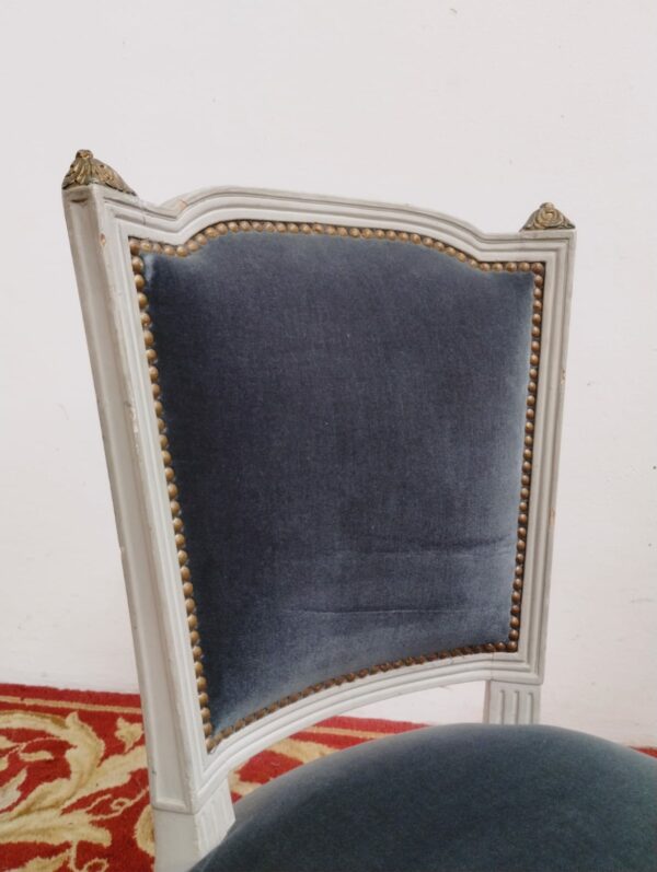 SILLA ANTIGUA ESTILO FRANCES LUIS XVI 4 SILLAS FRANCESAS. COD: 91008 - Image 3