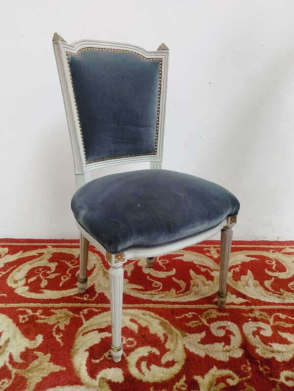 SILLA ANTIGUA ESTILO FRANCES LUIS XVI 4 SILLAS FRANCESAS. COD: 91008 - Image 5