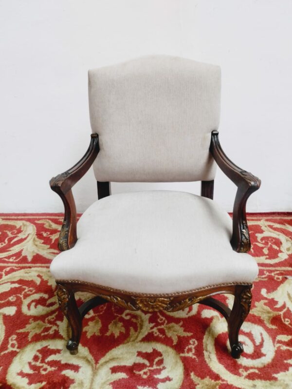 2 SILLONES ANTIGUOS DE SALA ESTILO FRANCES LUIS XV. COD: 91501 - Image 2