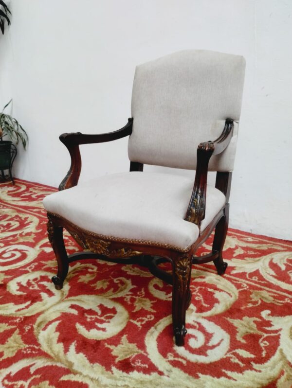 2 SILLONES ANTIGUOS DE SALA ESTILO FRANCES LUIS XV. COD: 91501 - Image 6