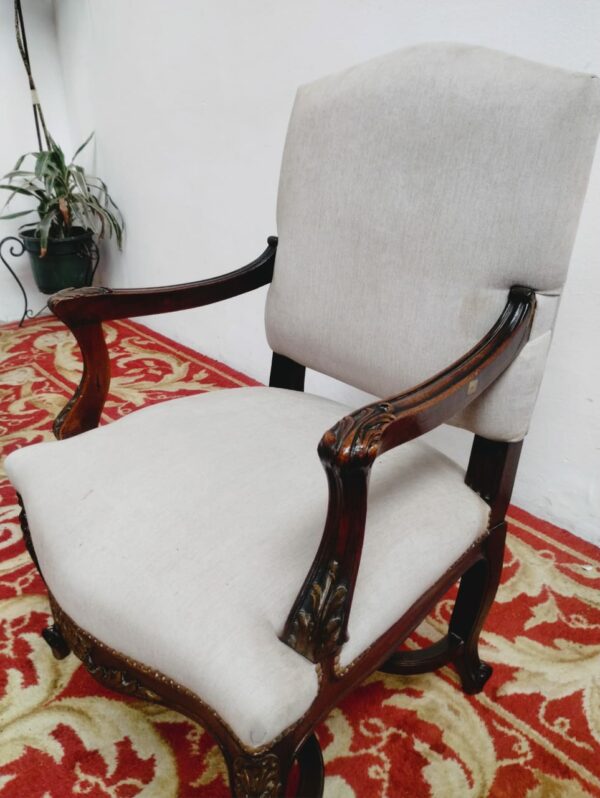 2 SILLONES ANTIGUOS DE SALA ESTILO FRANCES LUIS XV. COD: 91501 - Image 7