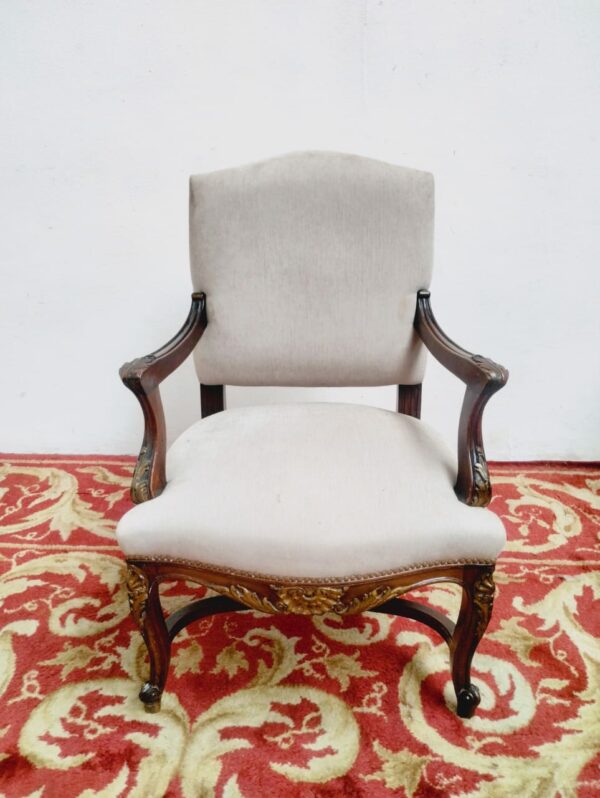 2 SILLONES ANTIGUOS DE SALA ESTILO FRANCES LUIS XV. COD: 91501 - Image 9
