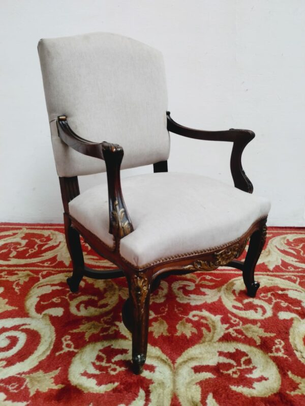 2 SILLONES ANTIGUOS DE SALA ESTILO FRANCES LUIS XV. COD: 91501 - Image 10