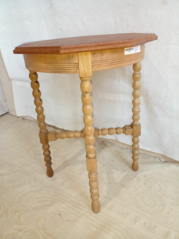 MESA DE SALA ANTIGUA ESTILO JACOBINO MADERA LAVADA NATURAL. COD: 85005 - Image 6