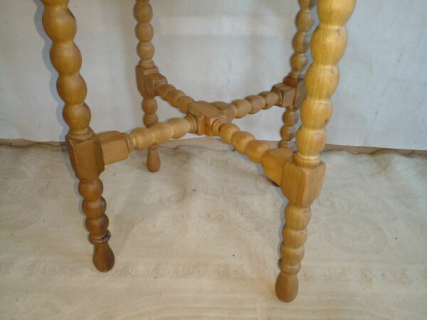 MESA DE SALA ANTIGUA ESTILO JACOBINO MADERA LAVADA NATURAL. COD: 85005 - Image 7