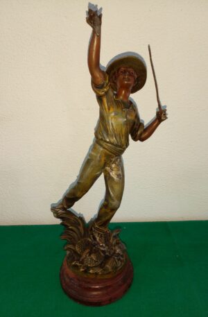FIGURA ESCULTURA PETIT BRONZE FRANCESA FIRMADA Y SELLADA. COD: 89476