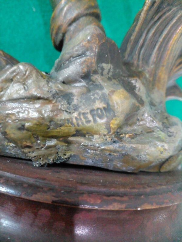 FIGURA ESCULTURA PETIT BRONZE FRANCESA FIRMADA Y SELLADA. COD: 89476 - Image 15