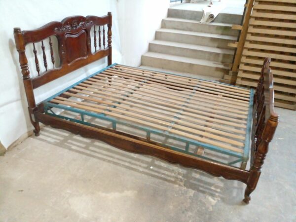 CAMA 2 PLAZAS ESTILO FRANCES PROVENZAL EN ROBLE. COD: 92803 - Image 7