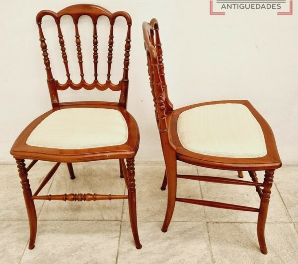 2 SILLAS ANTIGUAS ESTILO ISABELINO MUEBLES DE COLECCION. COD: 92801 - Image 3