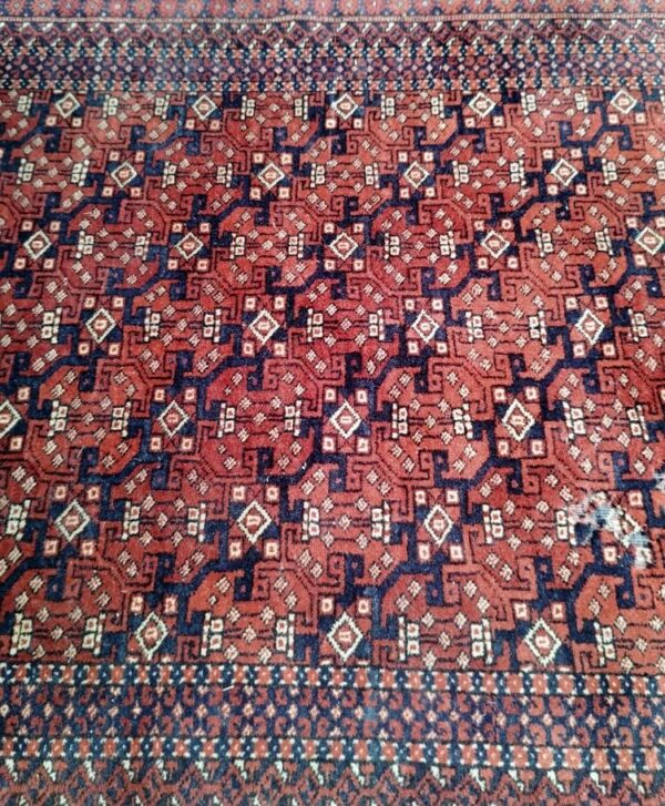 ALFOMBRA DE LANA ANTIGUA IMPORTADA 1.90 x 1.10 mts. COD: 91810 - Image 4
