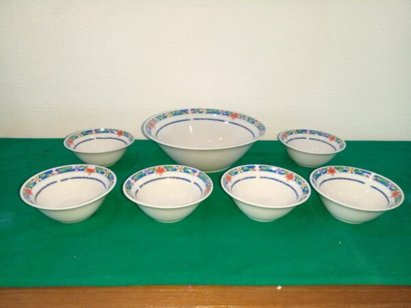 JUEGO DE FUENTE Y 6 BOWLS COMPOTERAS PORCELANA CHINA. COD: 93115 - Image 4