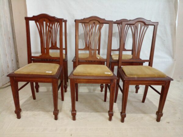 SILLA INGLES THOMPSON 6 SILLAS ANTIGUAS EN CEDRO. COD: 74802 - Image 3