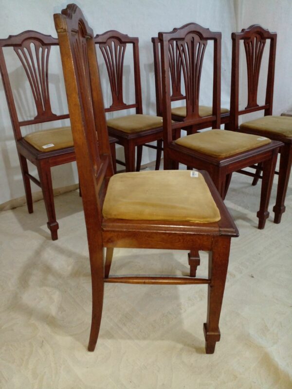 SILLA INGLES THOMPSON 6 SILLAS ANTIGUAS EN CEDRO. COD: 74802 - Image 10