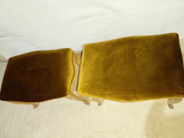 2 BANQUETAS ANTIGUAS ESTILO FRANCES LUIS XV PARA DORMITORIO. COD: 93501 - Image 6