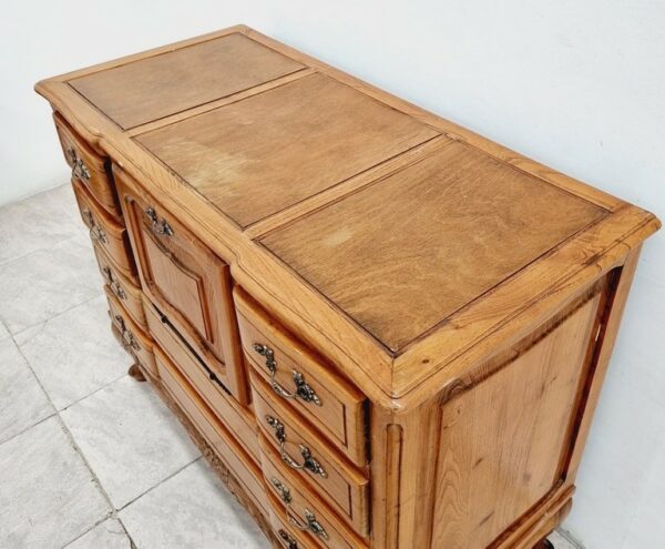 COMODA Y MESA DE LUZ ESTILO FRANCES PROVENZAL EN ROBLE TALLADO. COD: 92501 - Image 7