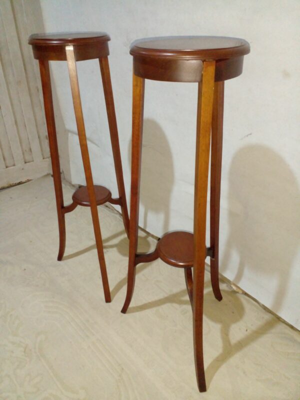 PEDESTAL DE ROBLE COLUMNA MACETERO ANTIGUO. COD: 93910 - Image 6