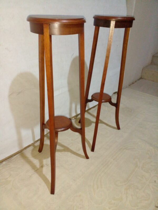 PEDESTAL DE ROBLE COLUMNA MACETERO ANTIGUO. COD: 93910 - Image 7