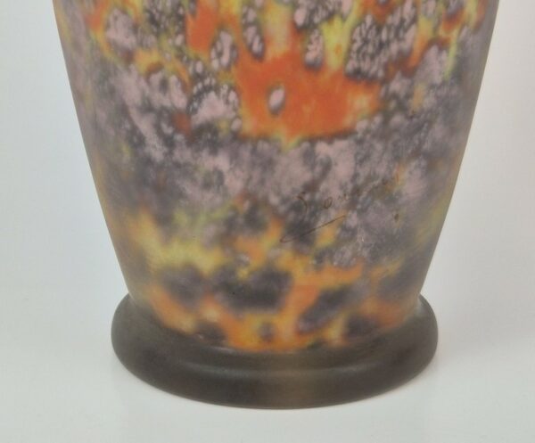FLORERO VIDRIO ARTISTICO FIRMADO LORRAIN ART DECO FRANCES. COD: 92103 - Image 6