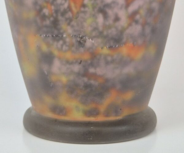 FLORERO VIDRIO ARTISTICO FIRMADO LORRAIN ART DECO FRANCES. COD: 92103 - Image 8
