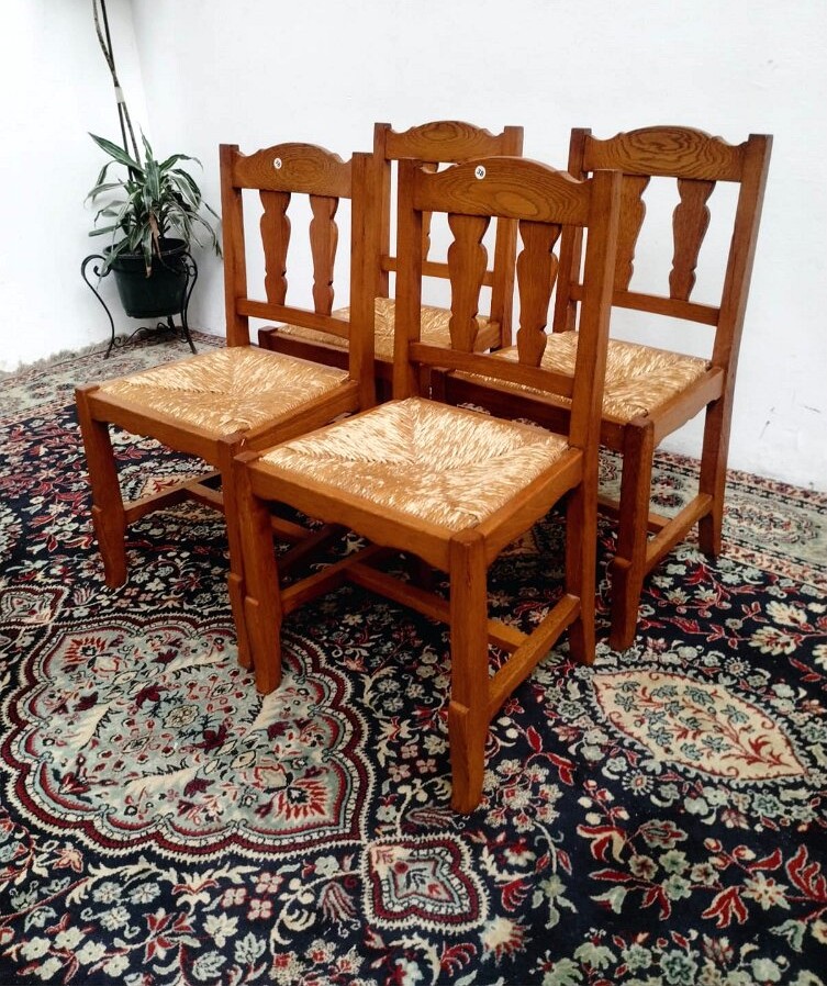 JUEGO DE COMEDOR EN ROBLE ESTILO VASCO PROVENZAL RUSTICO CAMPESTRE. COD: 93401 - Image 15