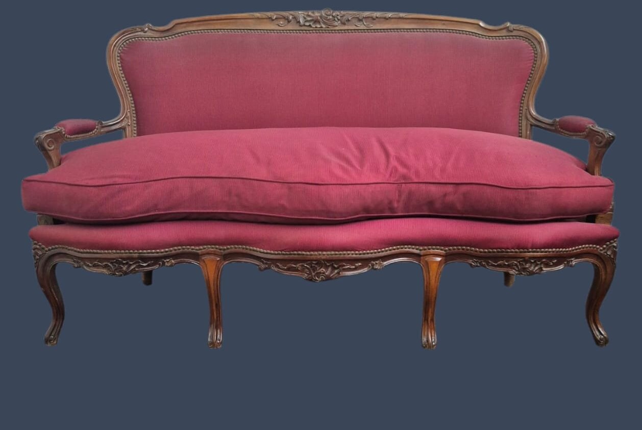 JUEGO DE SILLONES ESTILO FRANCES LUIS XV, JUEGO DE LIVING FRANCES. COD: 94604 - Image 3