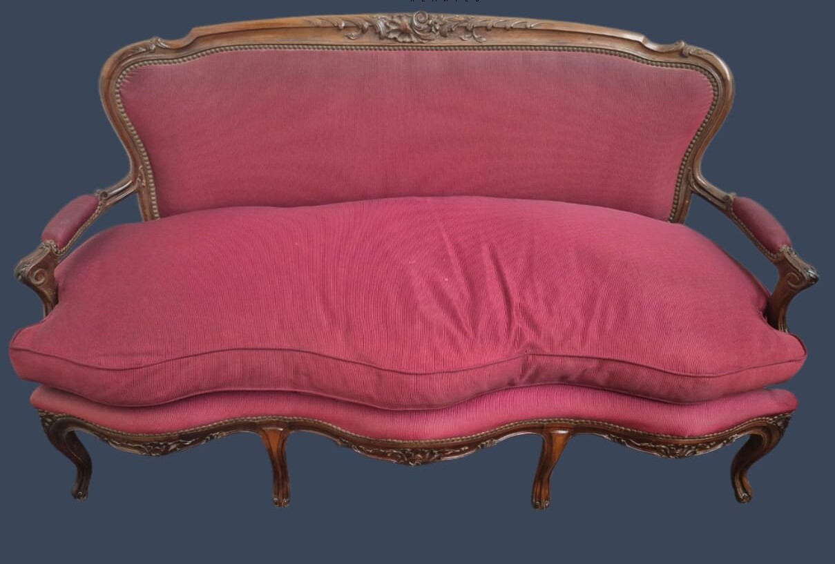 JUEGO DE SILLONES ESTILO FRANCES LUIS XV, JUEGO DE LIVING FRANCES. COD: 94604 - Image 4