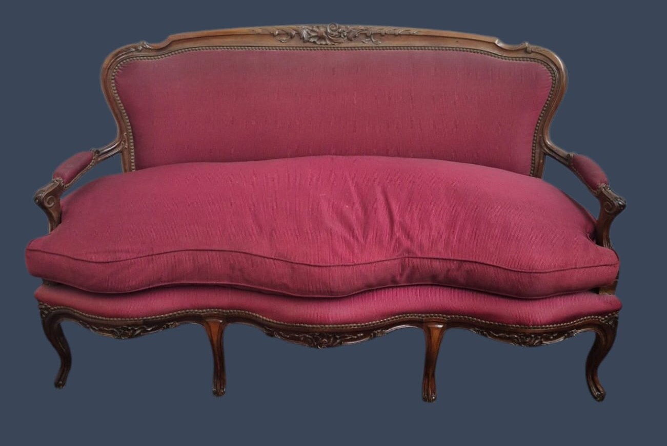 JUEGO DE SILLONES ESTILO FRANCES LUIS XV, JUEGO DE LIVING FRANCES. COD: 94604 - Image 6