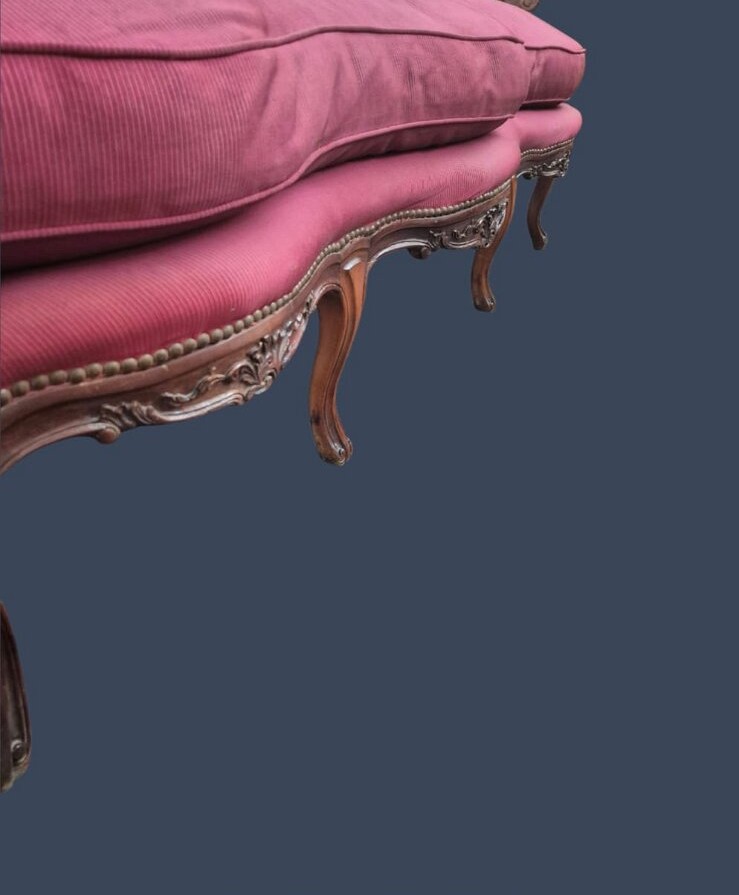 JUEGO DE SILLONES ESTILO FRANCES LUIS XV, JUEGO DE LIVING FRANCES. COD: 94604 - Image 8