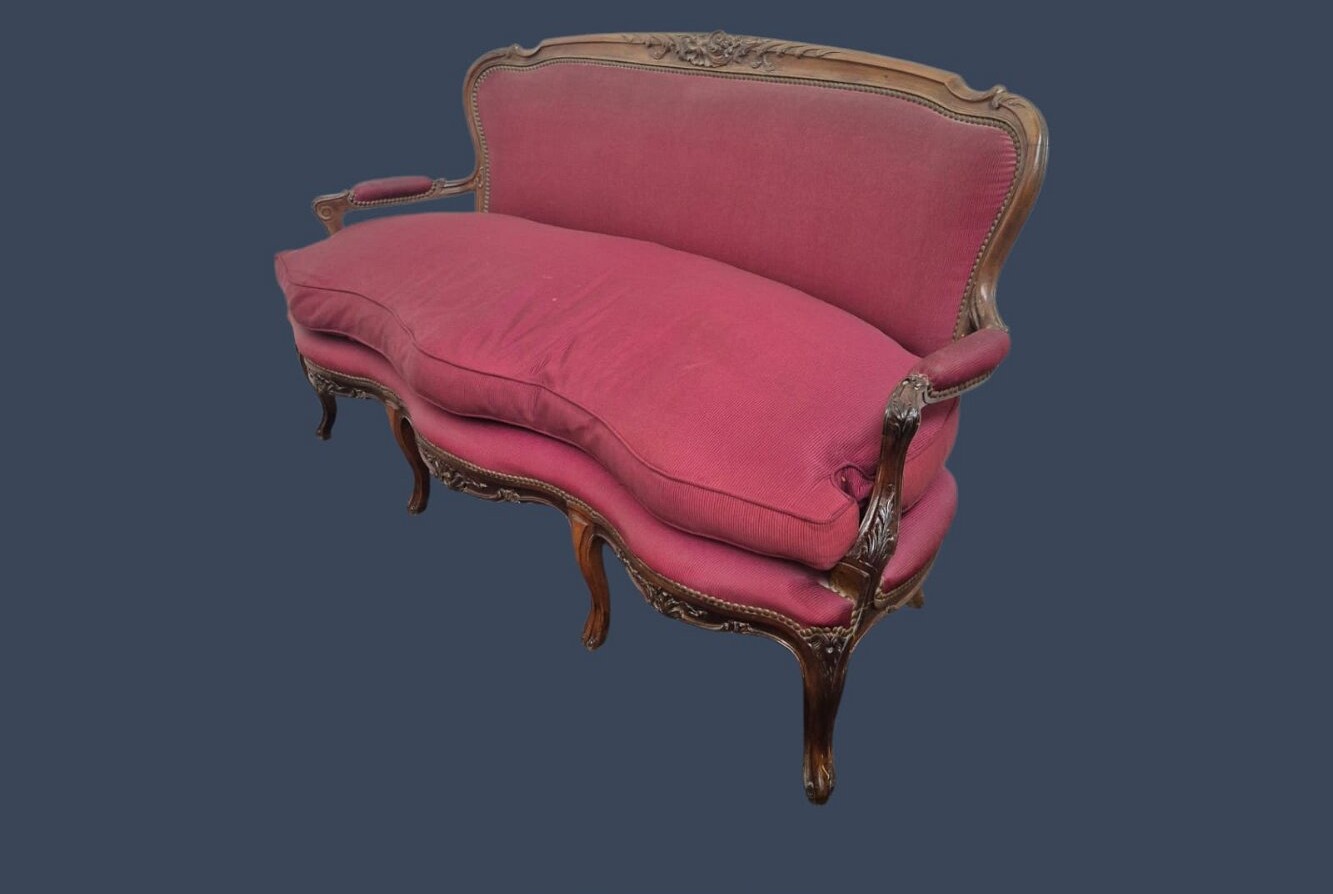 JUEGO DE SILLONES ESTILO FRANCES LUIS XV, JUEGO DE LIVING FRANCES. COD: 94604 - Image 9