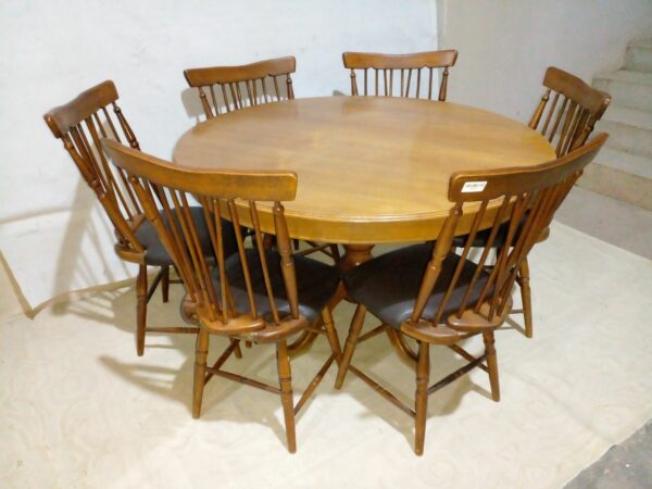 JUEGO DE COMEDOR WINDSOR MESA CON 6 SILLAS COUNTRY. COD: 95003 / 95004 - Image 4
