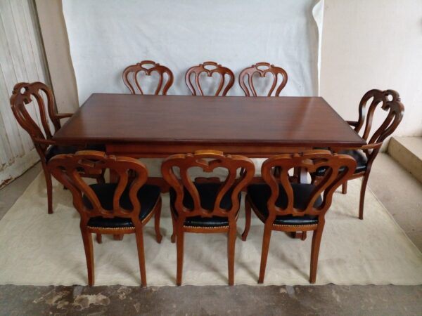 JUEGO DE COMEDOR ESTILO INGLES VICTORIANO CON SILLONES DE CABECERA. COD: 93103 - Image 4