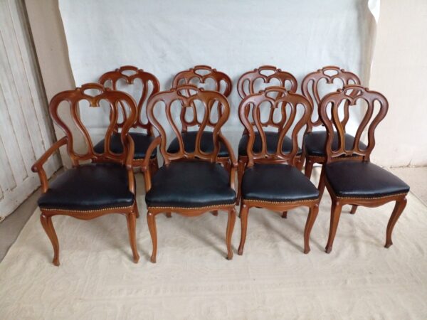 JUEGO DE COMEDOR ESTILO INGLES VICTORIANO CON SILLONES DE CABECERA. COD: 93103 - Image 15
