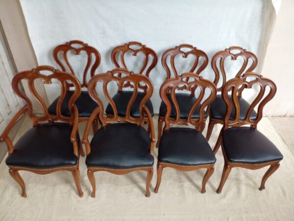 JUEGO DE COMEDOR ESTILO INGLES VICTORIANO CON SILLONES DE CABECERA. COD: 93103 - Image 16